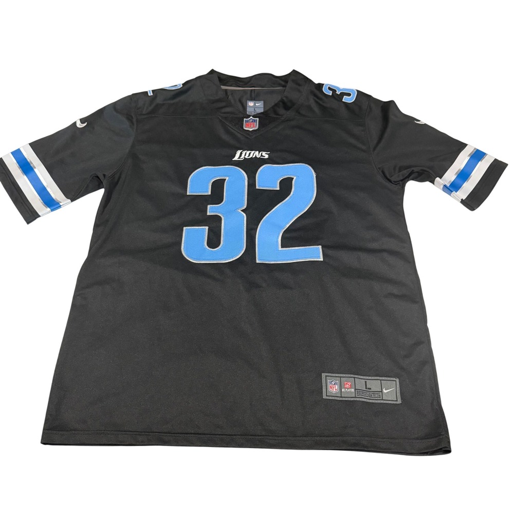 Nike NFL Detroit‎ Lions D'Andre Swift 32 Jersey Mens Large Black Football Jersey